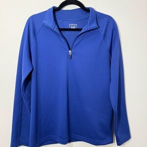 Lands’ End Men’s Performance Quarter Zip Pullover – Size M – Royal Blue